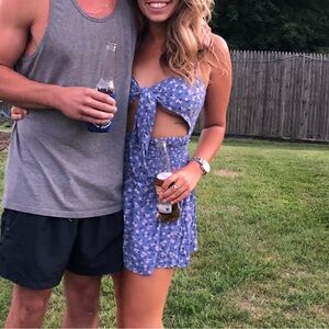 SKYLAR AND MADISON TIE FRONT ROMPER